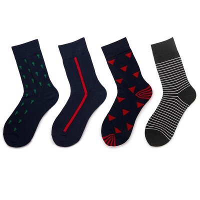 Fashion Men Socks Dot Stripes Cotton Socks Long Socks Man Sport Casual Sox  Calcetines Mujer  High Quality