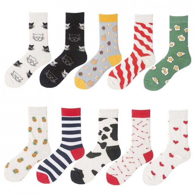 New hot ladies colorful creative tide socks cotton tube socks personality breathable can be customized